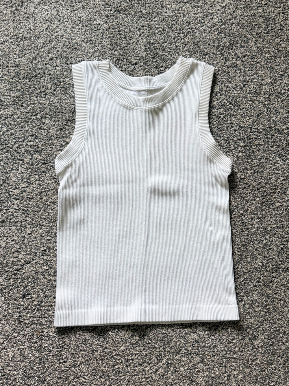 BKE Core White Ribbed Tank Size XS/S